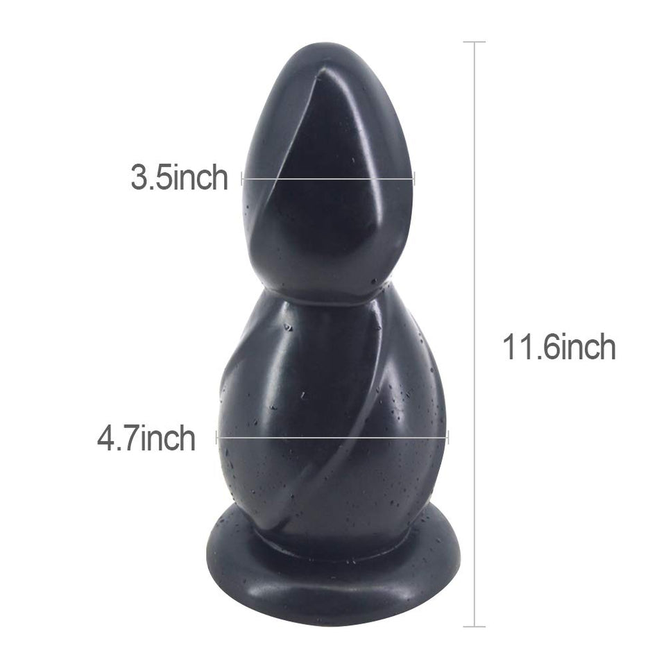 Huge Anal Beads Extra Large Butt Plug Big Dildo Adult Sex Toys for Men and Women (Black)