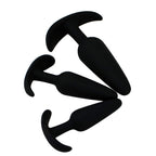 Anal Trainer Anal Plug 3PCS Silicone Adult Sex Toys, Eastern Delights Anal Sex Toys Kit for Beginner Couples, Black