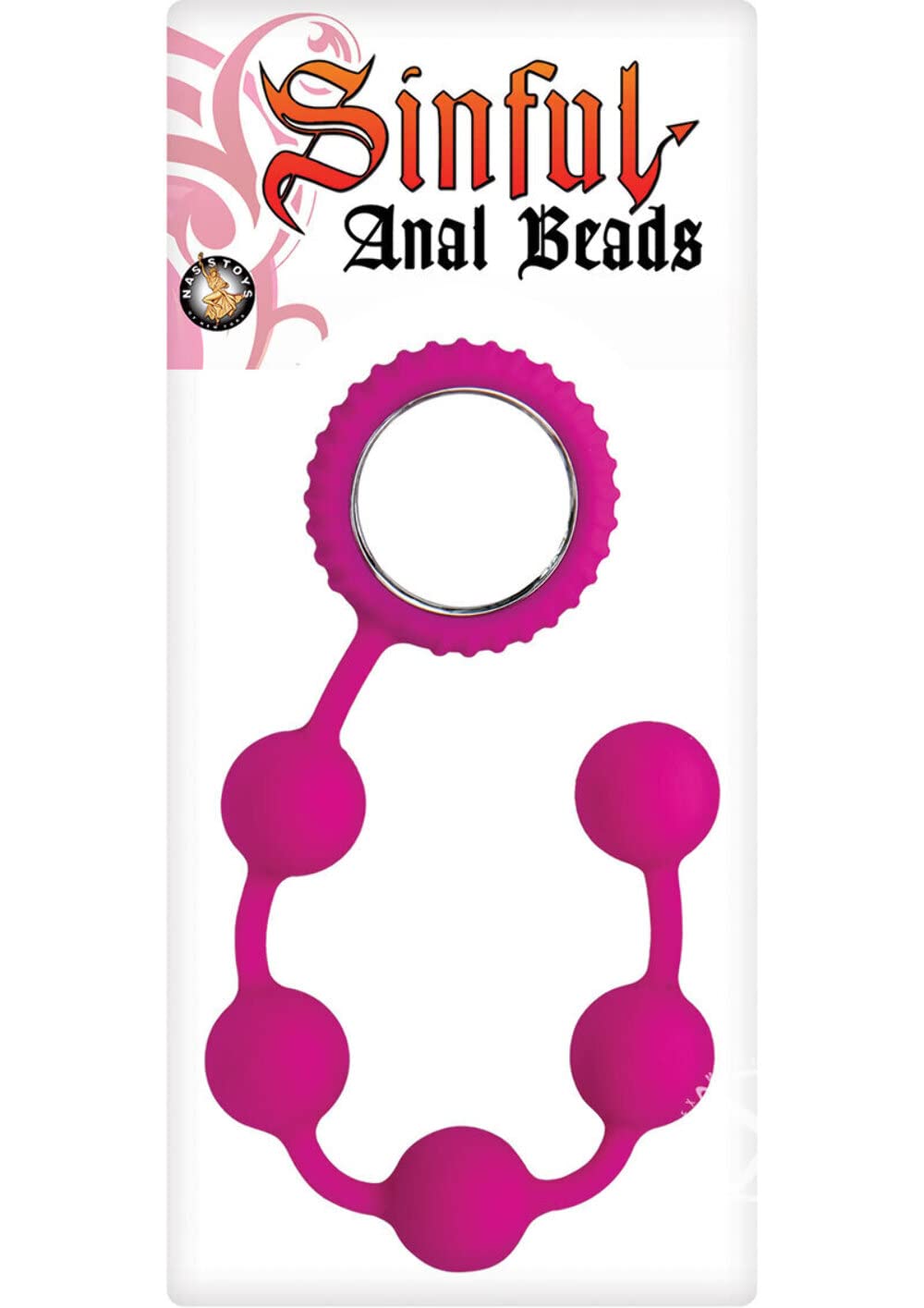 Nasstoys Sinful Anal Beads, Pink, 4.25 Ounce
