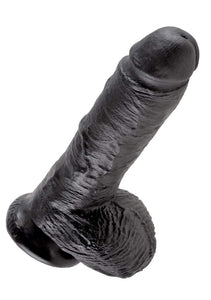 Pipedream King Cock With Balls, Black, 8 Inch