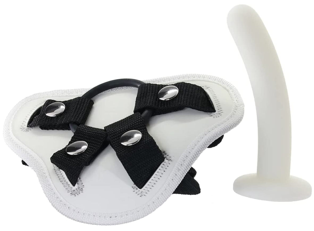 Whip Smart Glow In The Dark Unisex Harness With G-Spot Dildo 6.5''