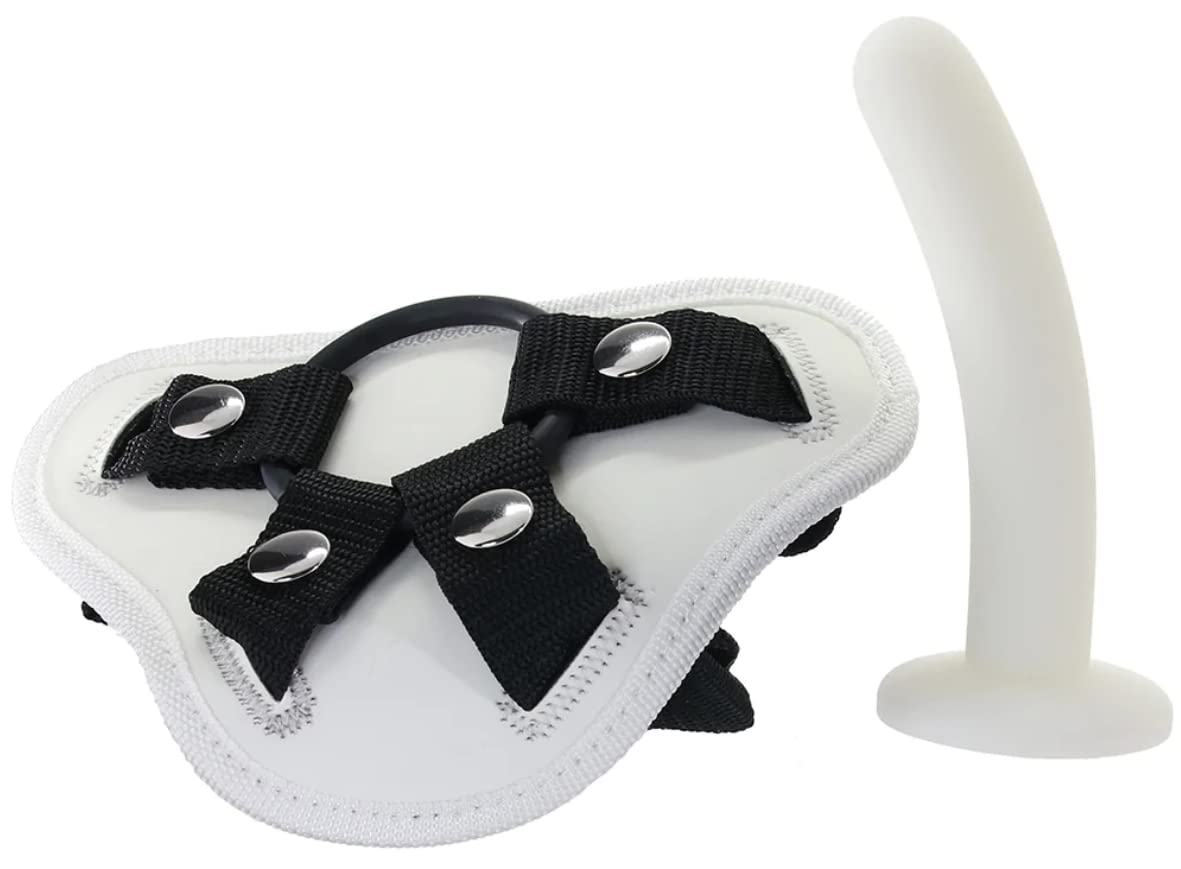 Whip Smart Glow In The Dark Unisex Harness With G-Spot Dildo 6.5''
