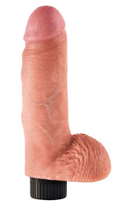 King Cock 7In Vibrating Cock W/Balls Fl