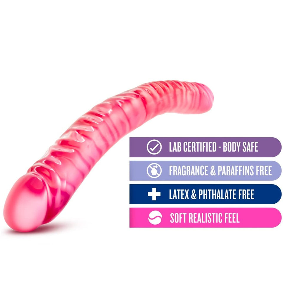 B Yours - 18In Double Dildo - Pink