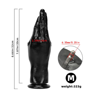 Realistic Hand Dildo with Electric Drill Adapter Black Forearm Dildo Anal Butt Plug Anal & Vaginal Masturbation Adult Sex Toy(M)
