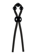 Zero Tolerance Ultimate Adjustable Silicone Lasso Cock Ring With Pleasure Beads, Black