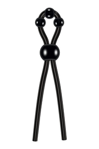 Zero Tolerance Ultimate Adjustable Silicone Lasso Cock Ring With Pleasure Beads, Black
