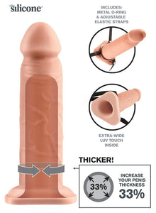 Fx - 8In Silicone Hollow Ext Flesh