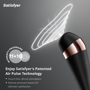 Satisfyer Pro 3 Airpulse Clitoris Stimulating Vibrator  Noncontact Clitoral Sucking Pressurewave Technology  Vibration  Wa