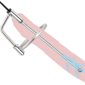 Stainless Steel Metal Urethral Plug with Penis Ring Male Exercise Masturbation Catheter Urethral Sound Sex Toy