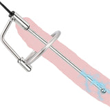 Stainless Steel Metal Urethral Plug with Penis Ring Male Exercise Masturbation Catheter Urethral Sound Sex Toy