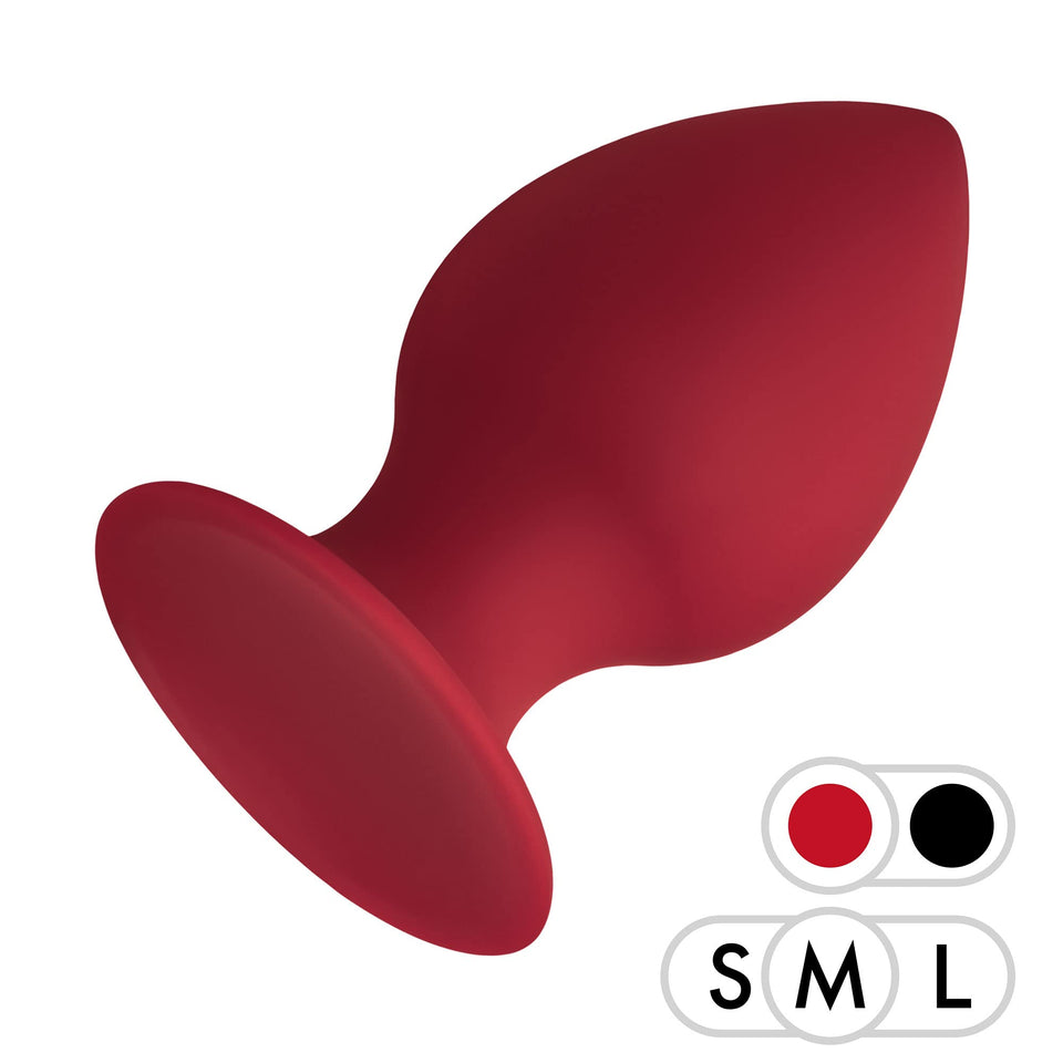 Forto Silicone F98 Butt Plug For Men And Women  Erotic Anal Plug Dildo Silicone  Red  Medium