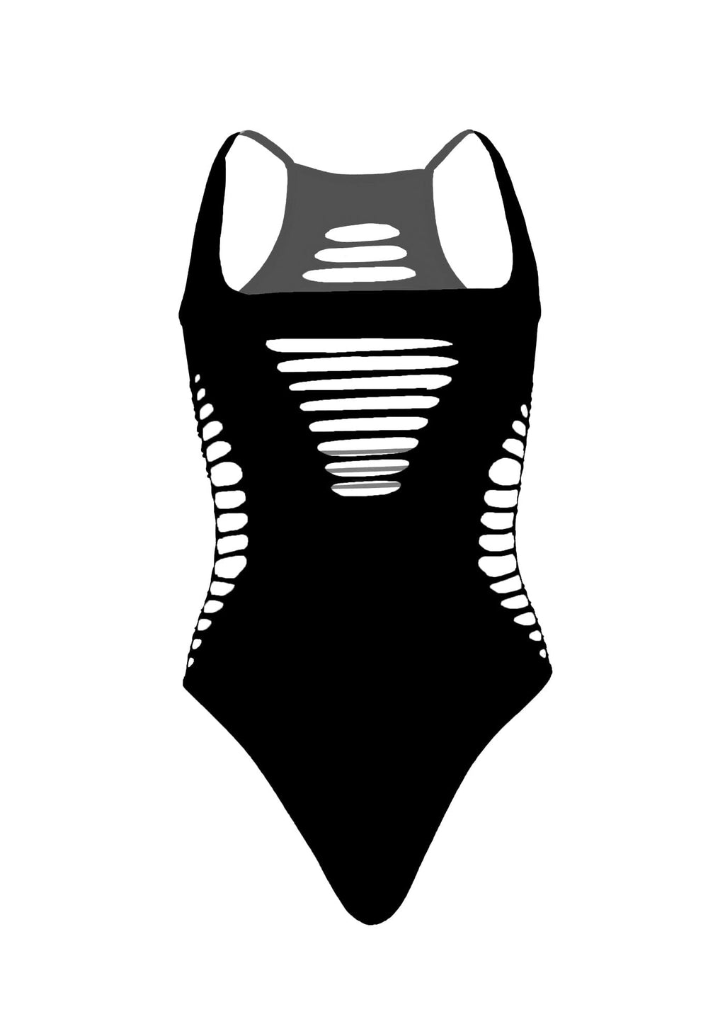 Seamless Shredded Racer Back T
