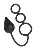 Master Series Triple Threat Silicone Tri Cock Ring And Anal Plug