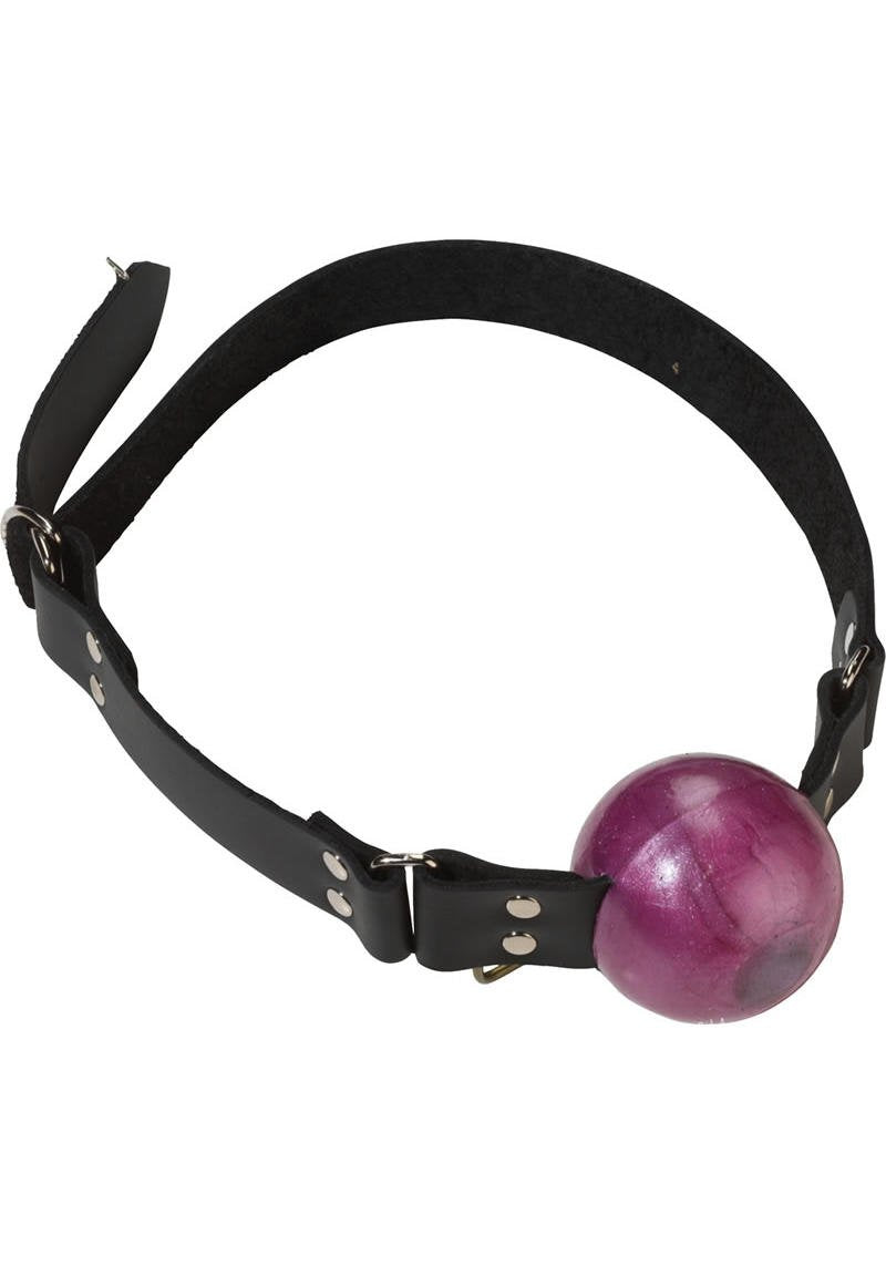 Spartacus Large Ball Gag With D-Ring, Black, 2 Inch