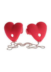 (D) Fetish Fantasy Vibrating H Pasties Red
