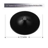 Hismith 5.5    Suction Cup Adapter with KlicLok System, Updated Universal Dildo Holder for Sex Machines (Black, 5.5 Inch)