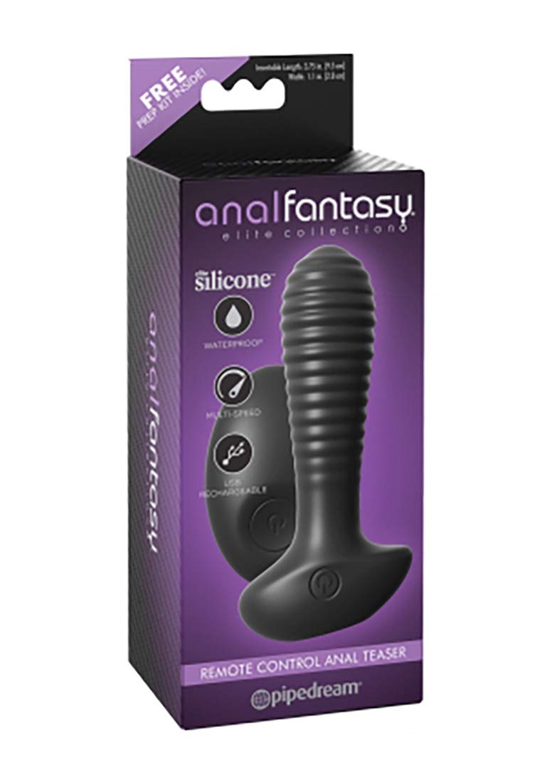 Pipedream Products Anal Fantasy Elite Collection Remote Control Anal Teaser, Black, 5.8 Lb