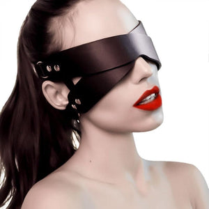 Half Face Mask Crossed Eye Mask Faux Leather BDSM Blindfold Sexy Erotic Sex Toy for Women Men Adults Couples Extreme Fetish Toys