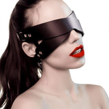 Half Face Mask Crossed Eye Mask Faux Leather BDSM Blindfold Sexy Erotic Sex Toy for Women Men Adults Couples Extreme Fetish Toys