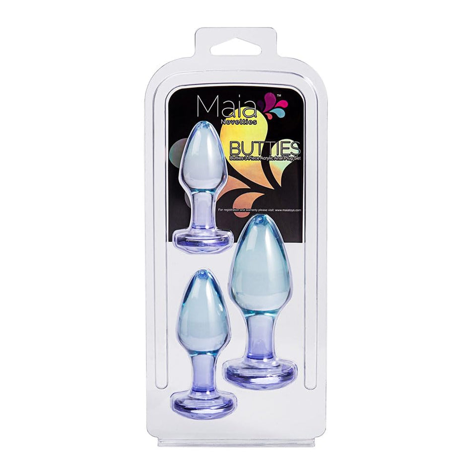 Butties 3Pc Acrylic Anal Plug Set