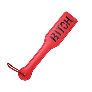 VENESUN Faux Leather Spanking Paddle for Sex Play, 12.8inch Bitch Paddle for Adults, Red