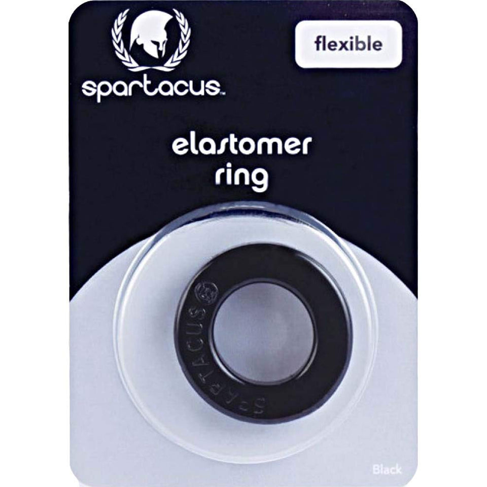 Spartacus Elastomer Cock Ring, Metro Black