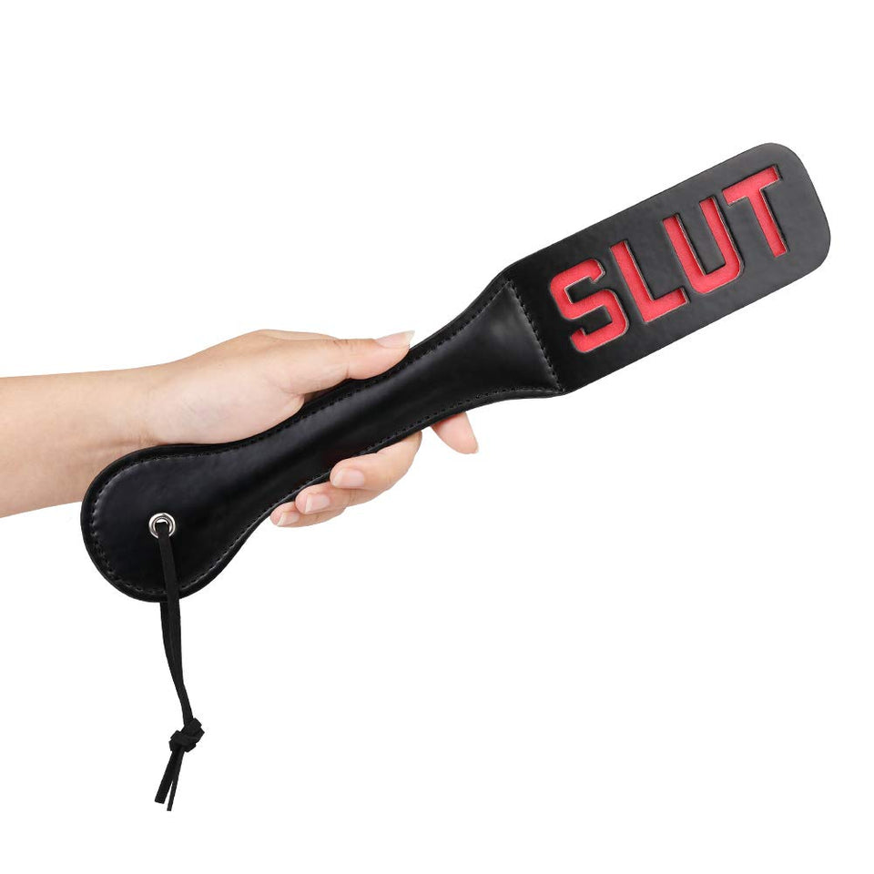 VENESUN Faux Leather Spanking Paddles for Adults, 12.8inch Slut Slapper Paddle for Sex Play