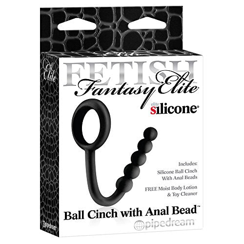 Fetish Fantasy Elite Ball Cinch With Anal Bead, Black