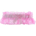 Sassigirl Night to Remember Garter, White/Pink