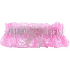 Sassigirl Night to Remember Garter, White/Pink