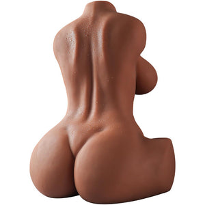 19.8LB Sex Doll for Men with Torso and Big Boobs,Brown-Skin Pussy Ass Masturbator Toy for Vagina Anal Breast Play