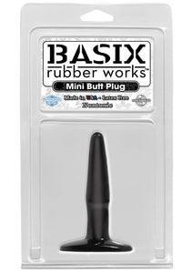 Basix Rubber Works 4-Inch Mini Butt Plug Black