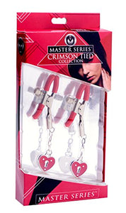 Master Series Captive Heart Padlock Nipple Clamps, 1 Count