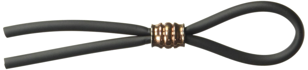Bolo C-Ring Lasso Rose Gold Barrel Bead Silicone, White, 1.3 Ounce