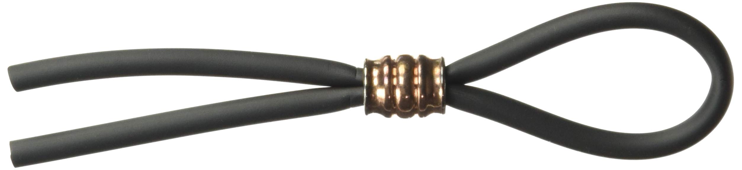 Bolo C-Ring Lasso Rose Gold Barrel Bead Silicone, White, 1.3 Ounce