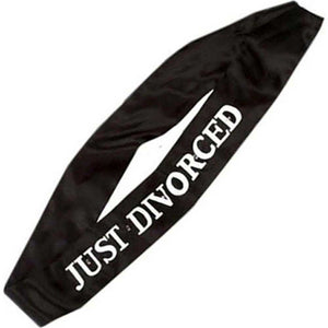 Bachelorette Party Favors Just Divorced Flashing Sash, Black