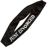 Bachelorette Party Favors Just Divorced Flashing Sash, Black