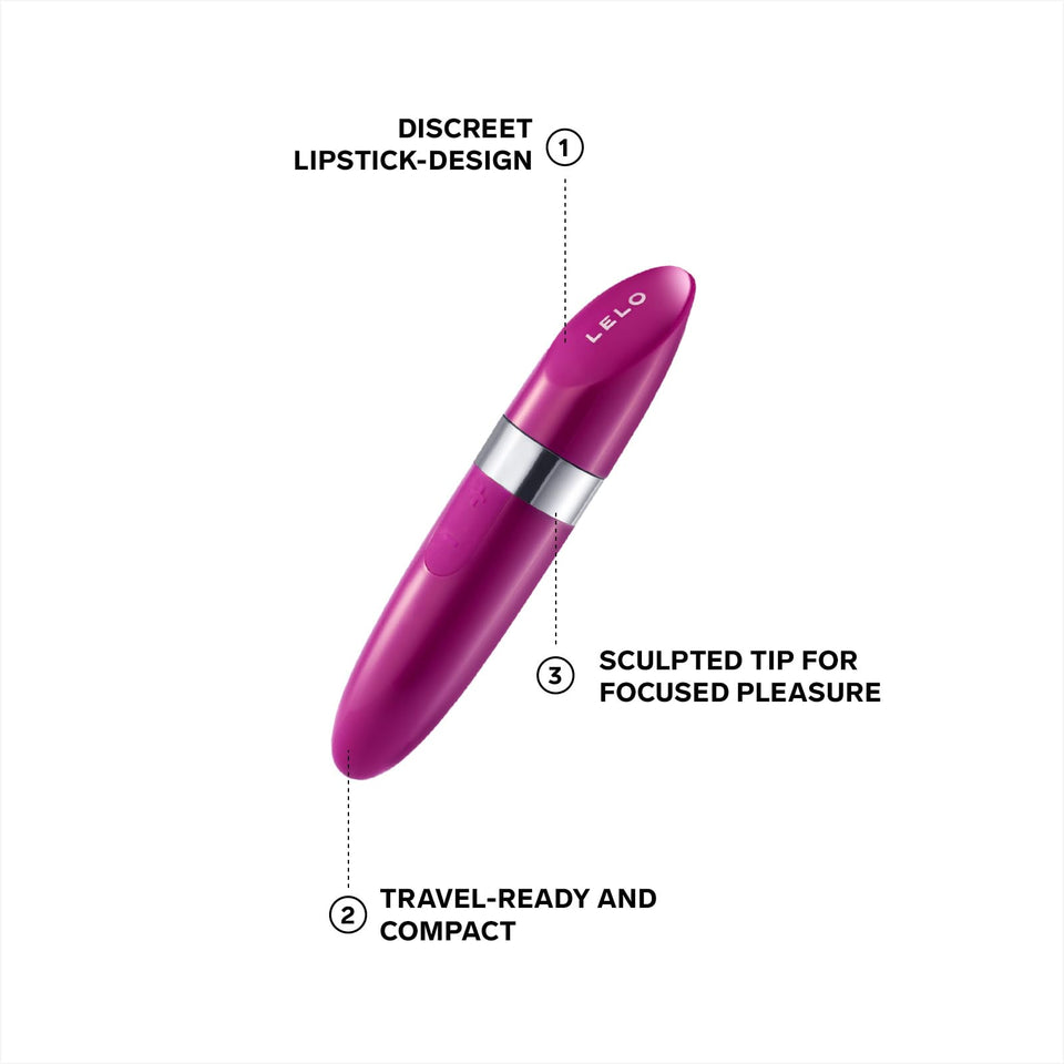 Lelo Mia 2 Lipstick Vibrator For Women, Usb Rechargeable, Spontaneous And Discreet For Women, Deep Rose