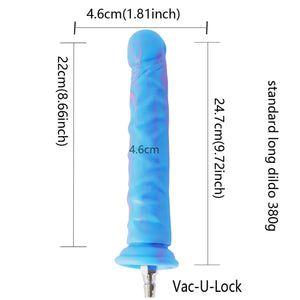 FREDORCH Realistic Monster Silicone Dildo for Sex Machine Vac-U-Lock with Quick Air Connector Device User (Blue, 24.7cm/9..72inc