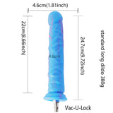 FREDORCH Realistic Monster Silicone Dildo for Sex Machine Vac-U-Lock with Quick Air Connector Device User (Blue, 24.7cm/9..72inc