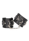 Ouch! B&W Bonded Leather Hand/Ankle Cuff