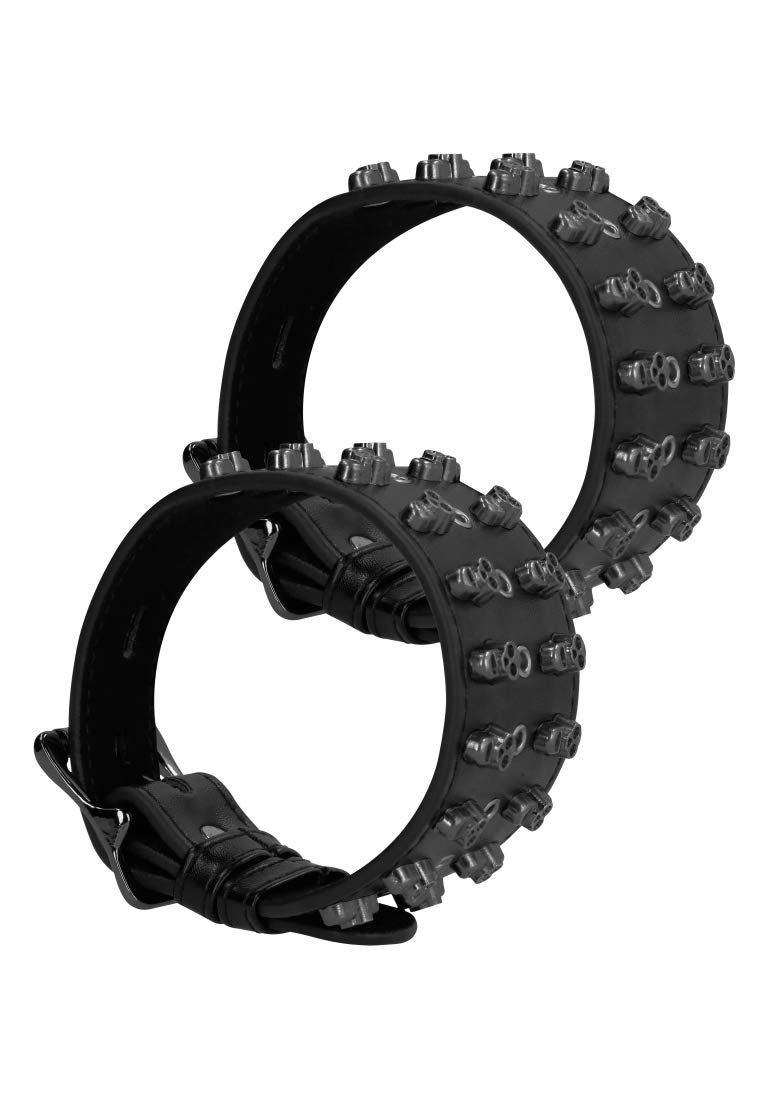 (WD) OUCH! SKULLS & BONES ANKL CUFFS W/ SKULLS