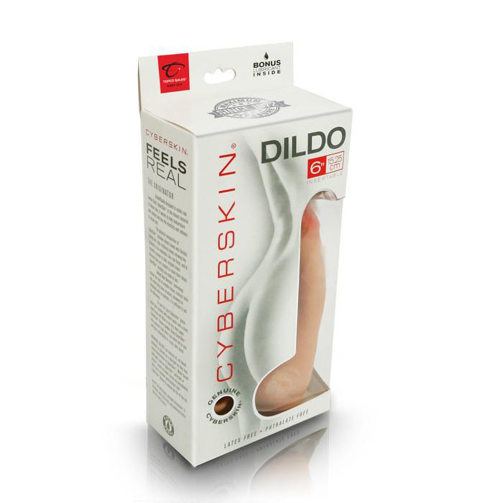 Cyberskin Ultrasoft Realistic Dildo Lifelike Dual Density Dong 6 Insertable Inches Cock For Female  Male And Couples