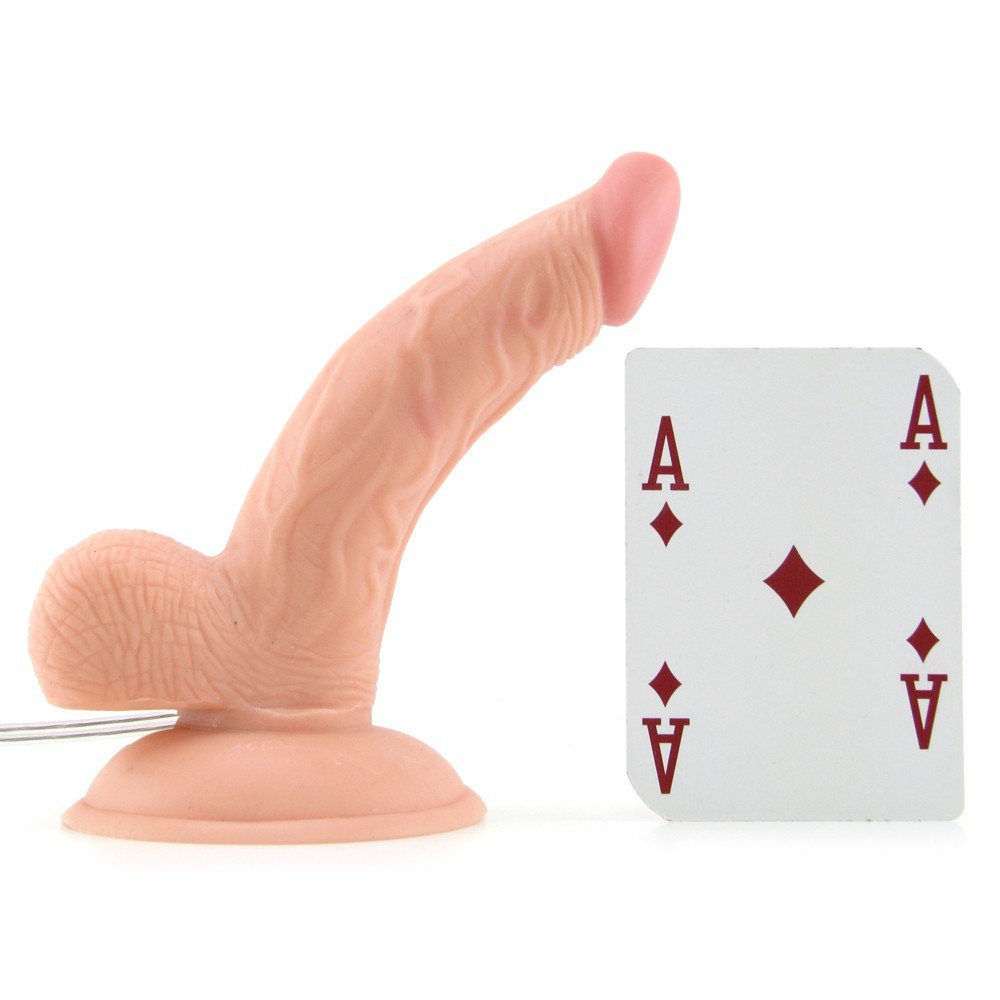 All American Real Skin Mini Whoppers Vibrating Dong, Flesh, 5 Inch