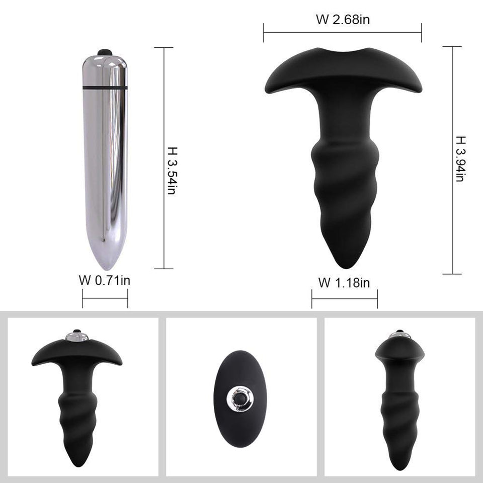 Vibrating Butt Plug - Anal Sex Toy Dildo Soft Liquid Silicone Anal Vibrator Waterproof For Men Women