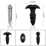 Vibrating Butt Plug - Anal Sex Toy Dildo Soft Liquid Silicone Anal Vibrator Waterproof For Men Women