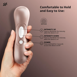 Satisfyer Pro 2 Air-Pulse Clitoris Stimulator - Non-Contact Clitoral Sucking Pressure-Wave Technology, Waterproof, Rechargeable (Rose Gold)
