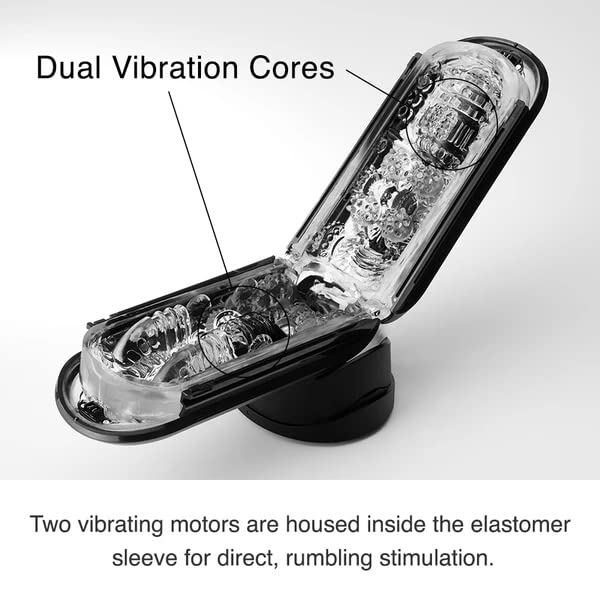 Tenga Flip 0 (Zero) Electronic Vibration Cup For Men Masturbation, Reusable Stimulating Pleasure Stroker, Black