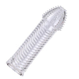 FST 4 Pcs Silicone Penis Sleeves Reusable Condoms Cock Enlarger Penis Erection Sex Toy for Men Transparent